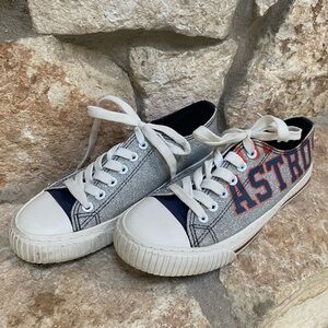 Houston Astros women’s Sneakers - Glittery Silver and Navy